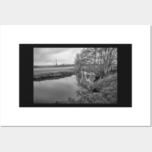 A view of the River Tas in rural Norfolk, UK Posters and Art